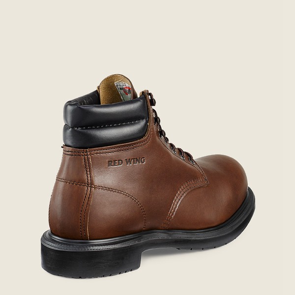 Red Wing Safety Bot Erkek - Supersole® - 6-Inch Toe - Koyu Kahverengi - 49WTEKJRO